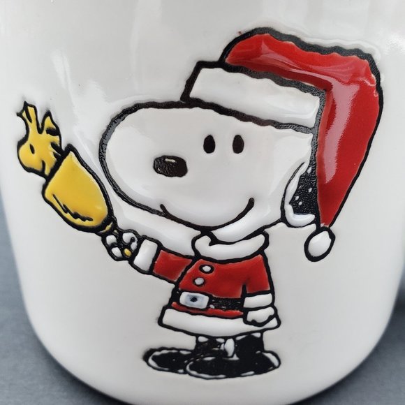 Peanuts Snoopy Woodstock Christmas Holiday Mug Santa Snoopy Bell - Picture 5 of 9